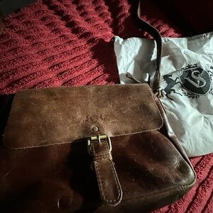 Brown Leather Crossbody Bag
